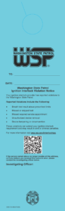 Blue violation notice for Interlock